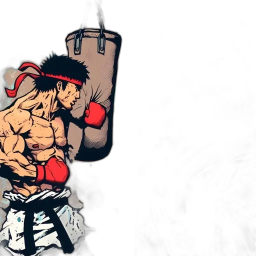 concept art, comic book art, pixel art, anime, two, separate, scenes, muscular transparent PNG cut-out