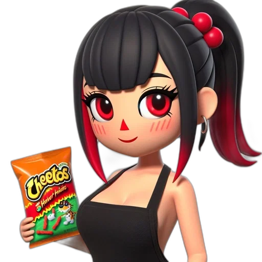food, dress, creature, 3d render, anime, cartoon, photorealistic, animated transparent PNG cut-out