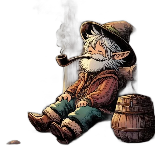 fantasy art, concept art, watercolor, pixel art, fire, old, being, possibly transparent PNG cut-out