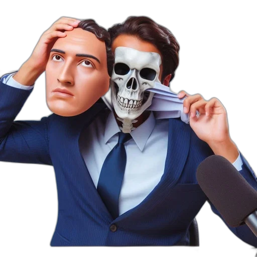 mask, face, jacket, robot, concept art, cartoon, 3d render, photorealistic transparent PNG cut-out