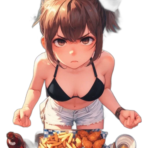 food, creature, robot, animal, anime, concept art, pixel art, photorealistic transparent PNG cut-out