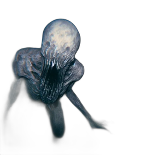 creature, hair, animal, flower, 3d render, concept art, photorealistic, outer space transparent PNG cut-out