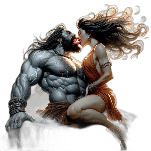 comic book art, fantasy art, concept art, photorealistic, underwater, fire, muscular, man transparent PNG cut-out