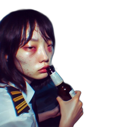 mask, face, robot, bottle, cyberpunk, photorealistic, concept art, 3d render transparent PNG cut-out