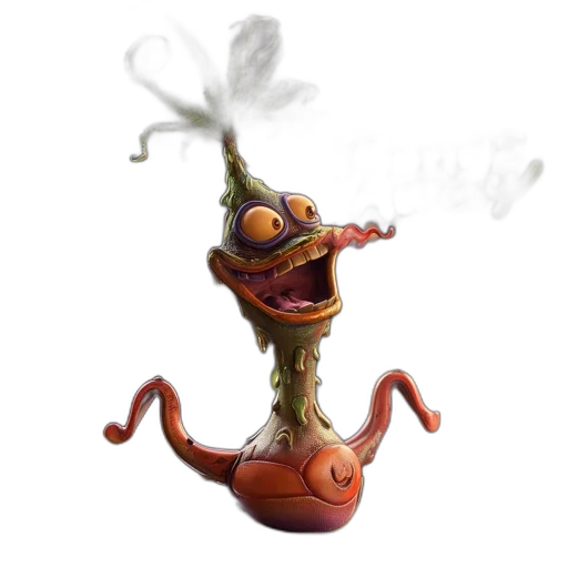 staff, creature, dragon, mask, concept art, 3d render, fantasy art, photorealistic transparent PNG cut-out