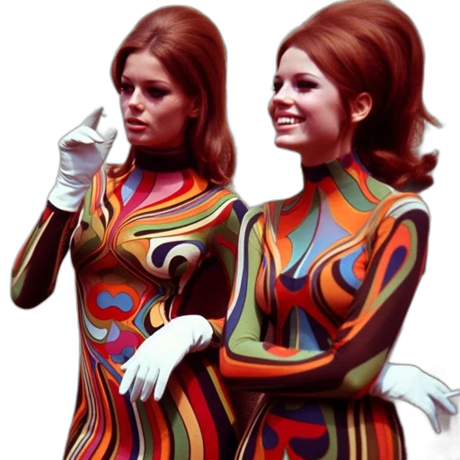 dress, robot, concept art, photorealistic, outer space, two, women, stand transparent PNG cut-out