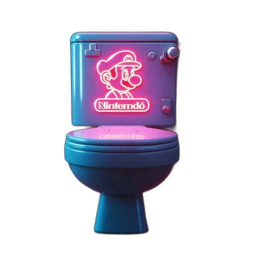 robot, furniture, staff, weapon, vaporwave, 3d render, concept art, pixel art transparent PNG cut-out