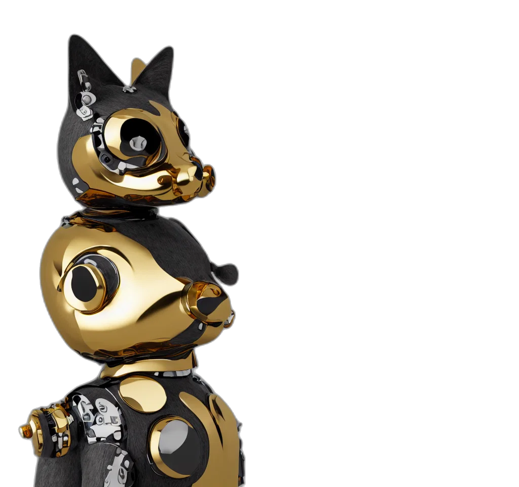 jewelry, robot, mask, 3d render transparent PNG cut-out