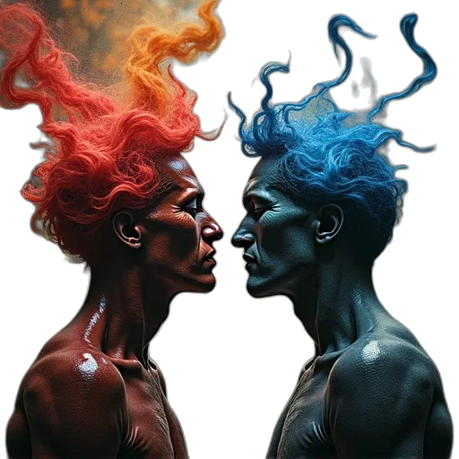 mask, hair, concept art, comic book art transparent PNG cut-out