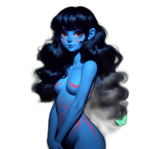 dress, creature, concept art, fantasy art, pixel art, comic book art, neon lights, outer space transparent PNG cut-out