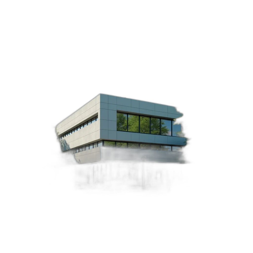 building, robot, staff, car, 3d render, concept art, photorealistic, vaporwave transparent PNG cut-out