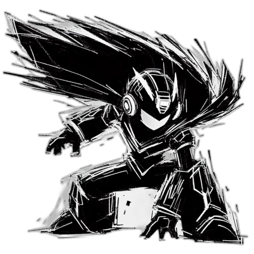 robot, weapon, creature, mask, comic book art, concept art, cartoon, fantasy art transparent PNG cut-out