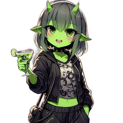 staff, dragon, creature, pixel art, anime, concept art, fantasy art, green transparent PNG cut-out