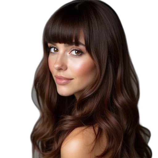 hair, face, staff, crown, photorealistic, cartoon, long, brown transparent PNG cut-out