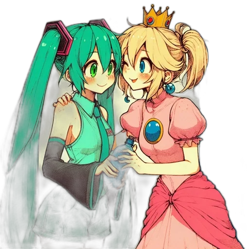 crown, dress, staff, sword, anime, concept art, pixel art, fantasy art transparent PNG cut-out