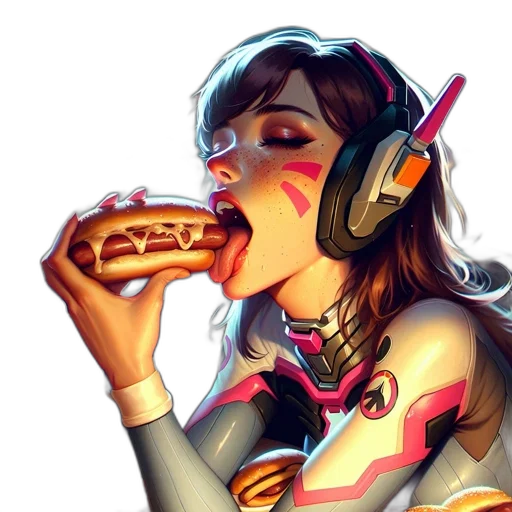 food, robot, cyberpunk, vaporwave, concept art, fantasy art, neon lights, neon transparent PNG cut-out