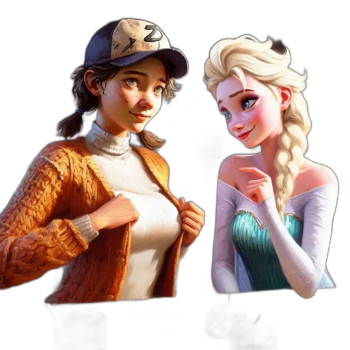 hat, crown, face, dress, concept art, fantasy art, pixel art, 3d render transparent PNG cut-out