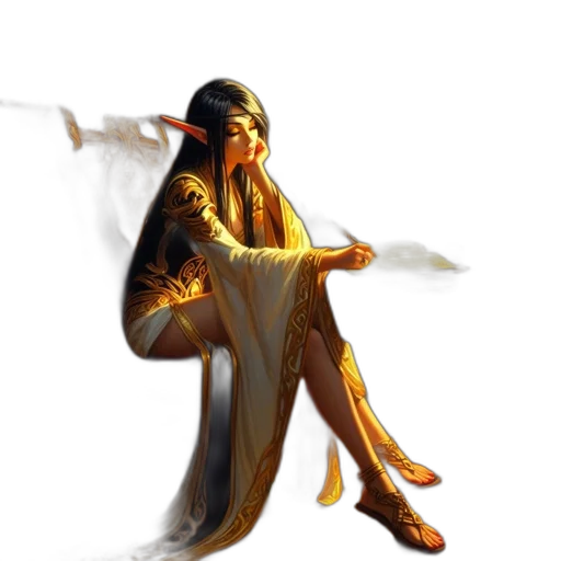 dress, sword, staff, crown, concept art, fantasy art, 3d render, photorealistic transparent PNG cut-out