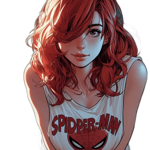 dress, comic book art, concept art, cartoon, fantasy art, red, animated, female transparent PNG cut-out