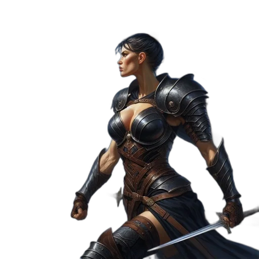 sword, weapon, dress, staff, concept art, fantasy art, comic book art, 3d render transparent PNG cut-out