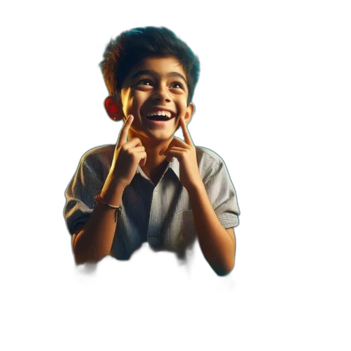 face, photorealistic, pixel art, 3d render, cartoon, young, boy, observes transparent PNG cut-out