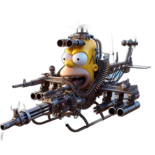 robot, weapon, car, animal, concept art, 3d render, cyberpunk, imaginative transparent PNG cut-out
