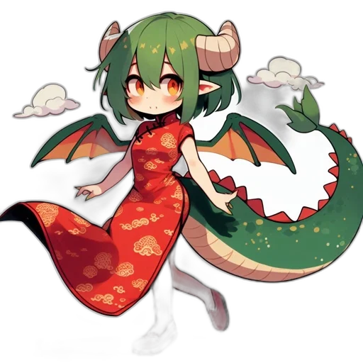 dragon, creature, staff, animal transparent PNG cut-out
