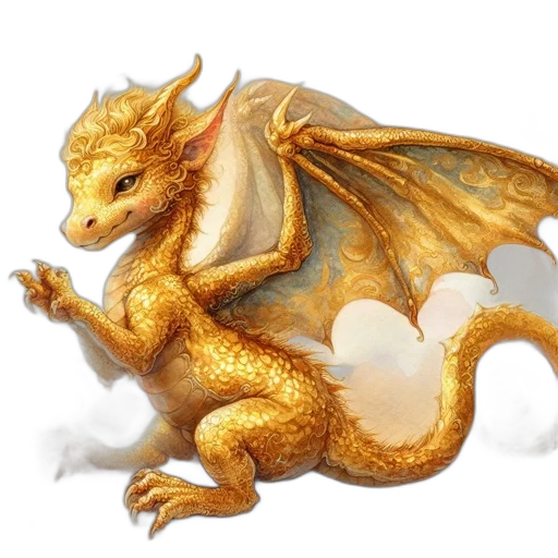dragon, staff, creature, animal, fantasy art, concept art, photorealistic, 3d render transparent PNG cut-out