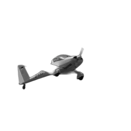 robot, 3d render, black, white, photo, airplane, flight, showing transparent PNG cut-out