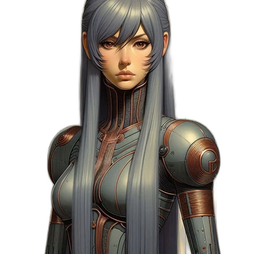 robot, face, concept art, fantasy art, 3d render, cyberpunk, blue, earth tones transparent PNG cut-out