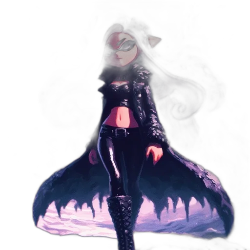 dress, jacket, mask, creature, concept art, fantasy art, pixel art, 3d render transparent PNG cut-out