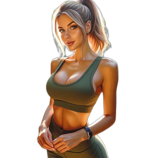dress, weapon, fantasy art, comic book art, concept art, pixel art, green, earth tones transparent PNG cut-out