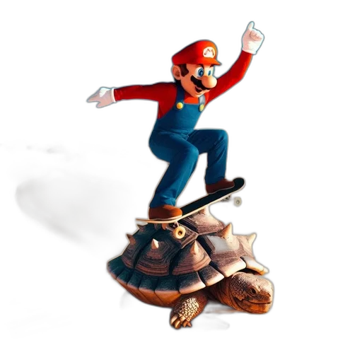animal, hat, concept art, 3d render, pixel art, watercolor, mario, famous transparent PNG cut-out