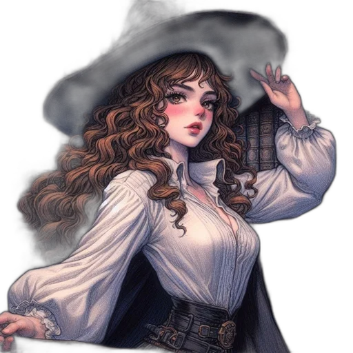 staff, dress, face, crown, fantasy art, concept art, watercolor, pixel art transparent PNG cut-out