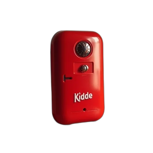 bottle, robot, 3d render, red, kidde, carbon, monoxide, alarm transparent PNG cut-out