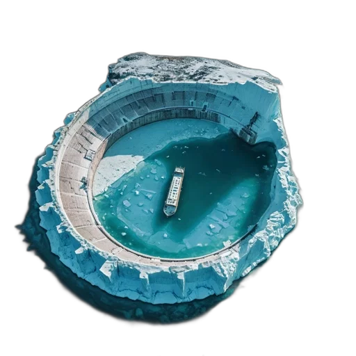 jewelry, crown, bottle, hat, 3d render, blue, iceberg, encloses transparent PNG cut-out