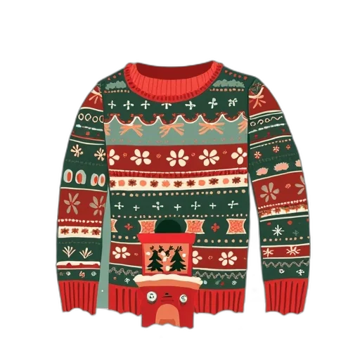 jacket, red, christmas, time transparent PNG cut-out