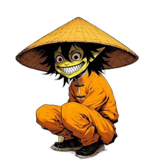 hat, mask, staff, animal, concept art, anime, comic book art, cartoon transparent PNG cut-out