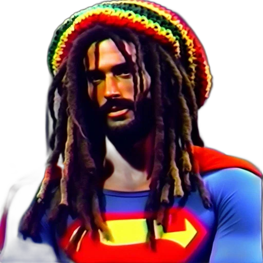 animal, comic book art, cartoon, photorealistic, concept art, man, dreadlocks, beard transparent PNG cut-out