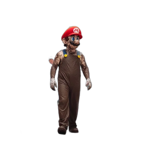 creature, animal, mask, staff, 3d render, concept art, unconventional, mario transparent PNG cut-out