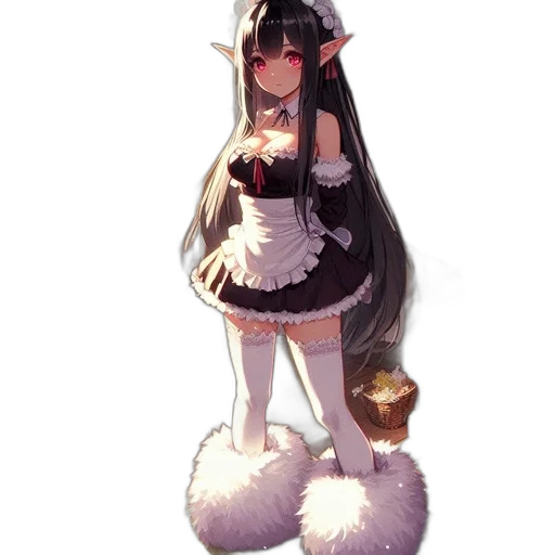 staff, hat, dress, creature, concept art, fantasy art, pixel art, anime transparent PNG cut-out