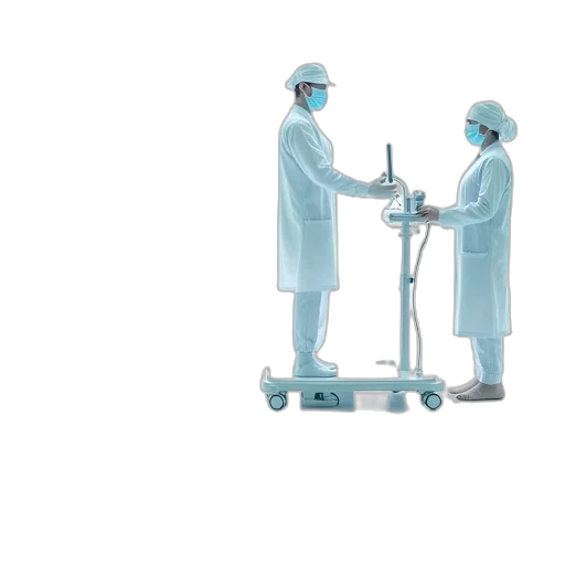 staff, robot, concept art, 3d render transparent PNG cut-out