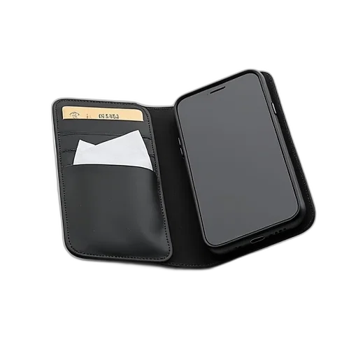jewelry, black, smartphone, case, open, displaying, inside, has transparent PNG cut-out