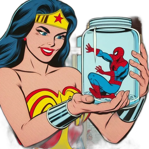 comic book art, cartoon, concept art, underwater, illustrated, scene, features, female transparent PNG cut-out