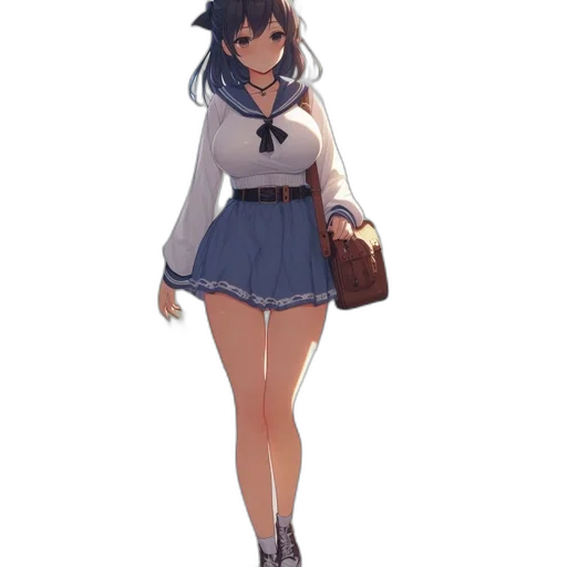 dress, staff, hat, jacket, concept art, anime, 3d render, pixel art transparent PNG cut-out