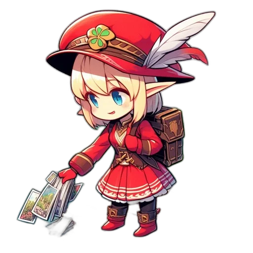staff, weapon, sword, hat, pixel art, concept art, fantasy art, anime transparent PNG cut-out