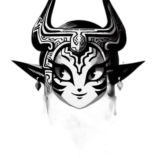 mask, crown, face, dragon, fantasy art, concept art, pixel art, comic book art transparent PNG cut-out
