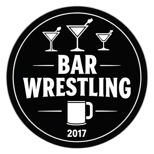 circular, logo, featuring, text, bar, wrestling, stylized, font transparent PNG cut-out
