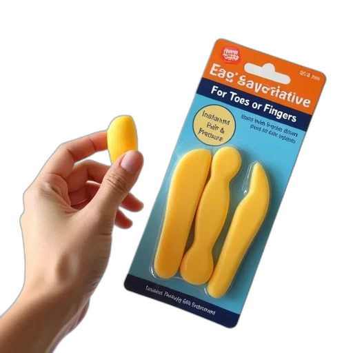 food, weapon, golden, package, foam, toe, separators, displayed transparent PNG cut-out