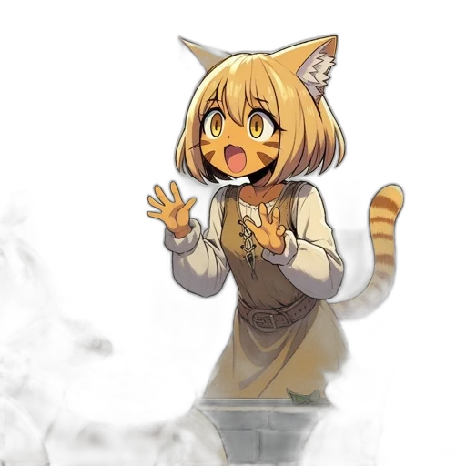 staff, animal, creature, anime, pixel art, concept art, fantasy art, fire transparent PNG cut-out